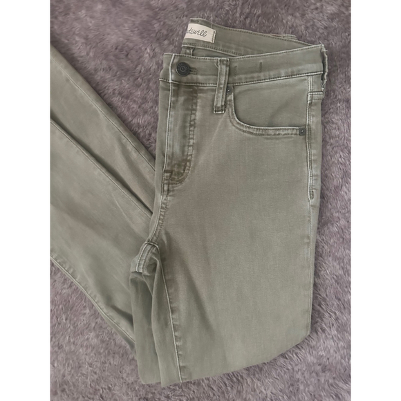 Madewell Skinny Jeans Women’s Size 26 Green High Rise Stretch Denim Pants Casual - Picture 3 of 8